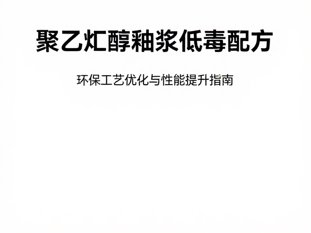 聚乙烯醇釉浆低毒配方,环保工艺优化与性能提升指南