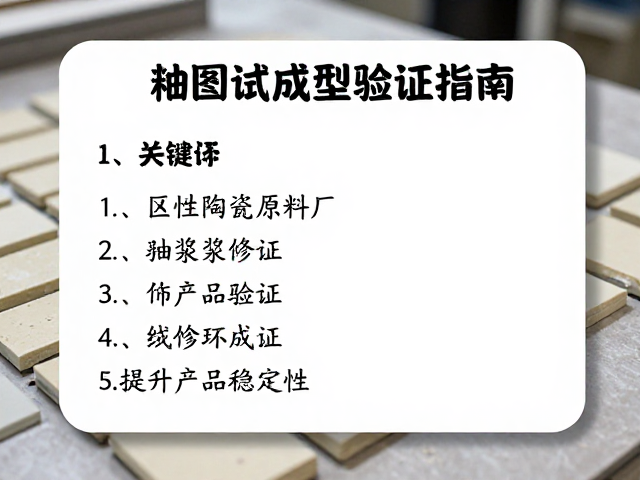 区域性陶瓷原料厂,釉浆试片成型验证指南,提升产品稳定性