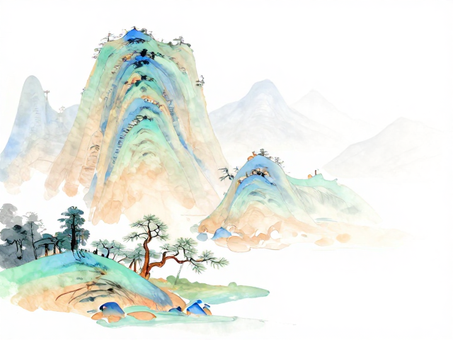 粉彩颜料怎么画出色感通透的山水风景？高透明技法教程