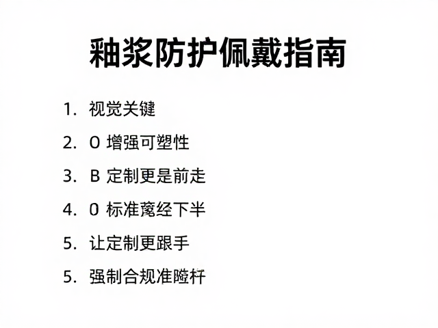 釉浆防护佩戴指南，增强可塑性，让定制更跟手