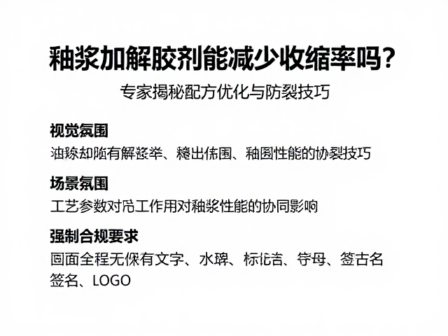 釉浆加解胶剂能减少收缩率吗?专家揭秘配方优化与防裂技巧