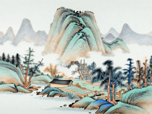 景德镇粉彩山水风景，创作技法与艺术魅力全解析