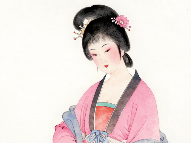粉彩仕女点染技法，古韵人物画的色彩层次与创作细节解析