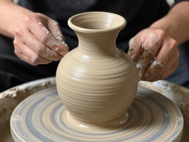 泥条盘筑花器摆件制作，防磕碰裂纹技巧与养护指南