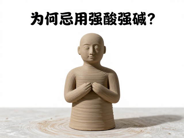 泥条盘筑人像制作,为何忌用强酸强碱?
