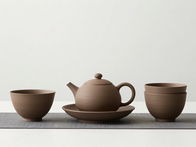 唐山泥条盘筑茶道用具,古法手作与现代茶席的完美融合