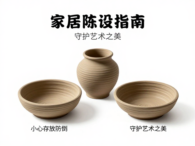 泥条盘筑家居陈设指南，小心存放防倒，守护艺术之美