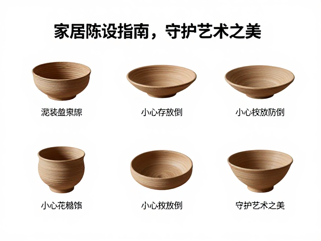泥条盘筑家居陈设指南，小心存放防倒，守护艺术之美