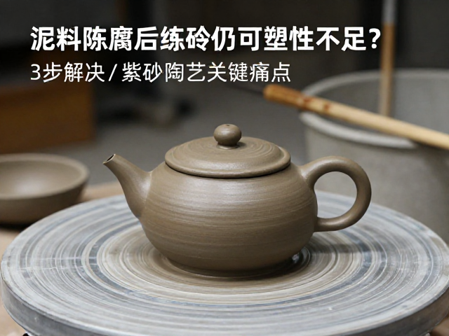 泥料陈腐后练泥仍可塑性不足?3步解决紫砂/陶艺关键痛点