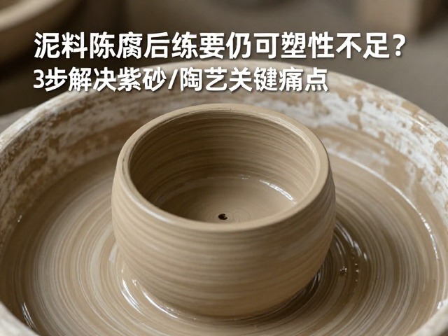 泥料陈腐后练泥仍可塑性不足？3步解决紫砂/陶艺关键痛点