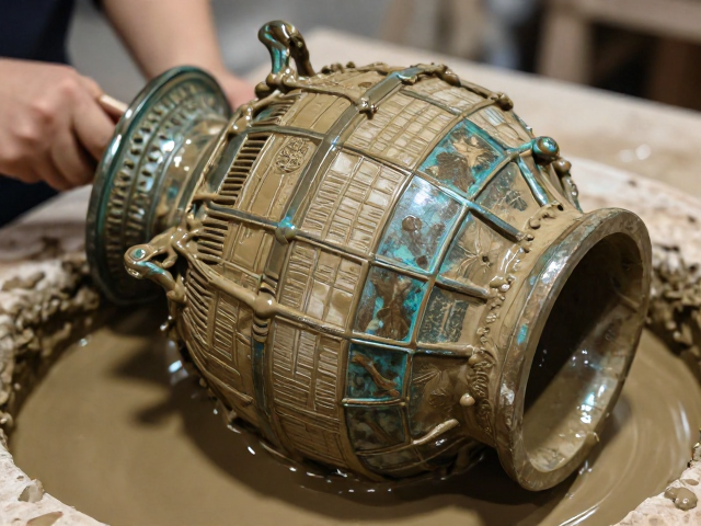古代大件器物制作，泥浆粘接与镶嵌拼合工艺揭秘