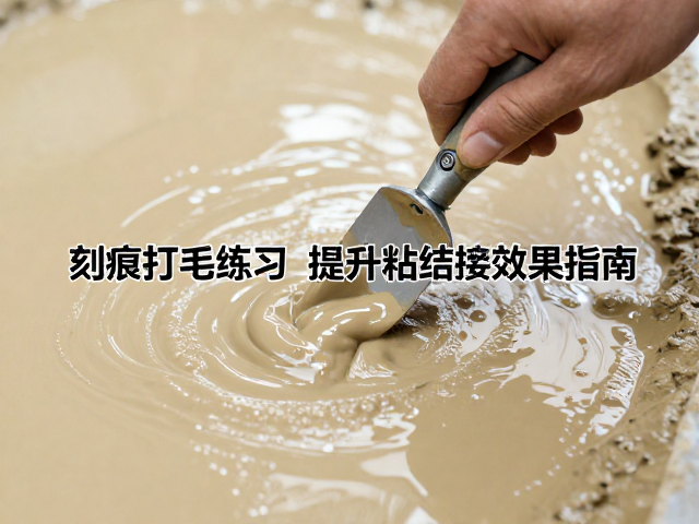 泥浆粘接工艺详解，刻痕打毛练习提升粘结效果指南