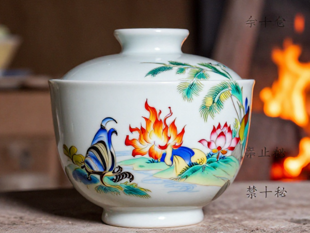 福建德化粉彩绘制工艺，画面细腻逼真，传承匠心之美