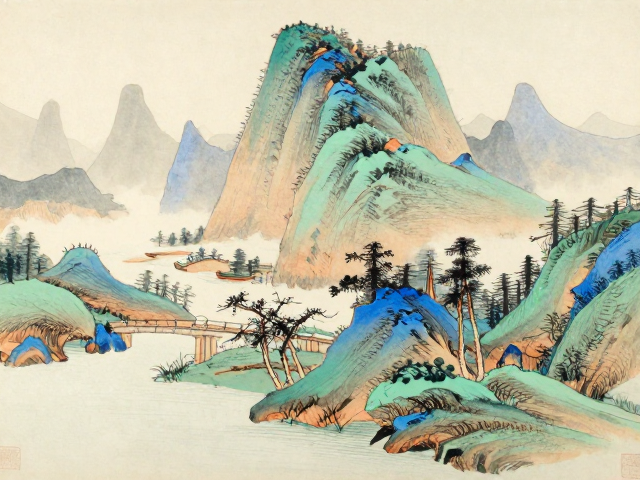 粉彩盖料山水风景绘制技法解析,传统工艺与艺术魅力全解