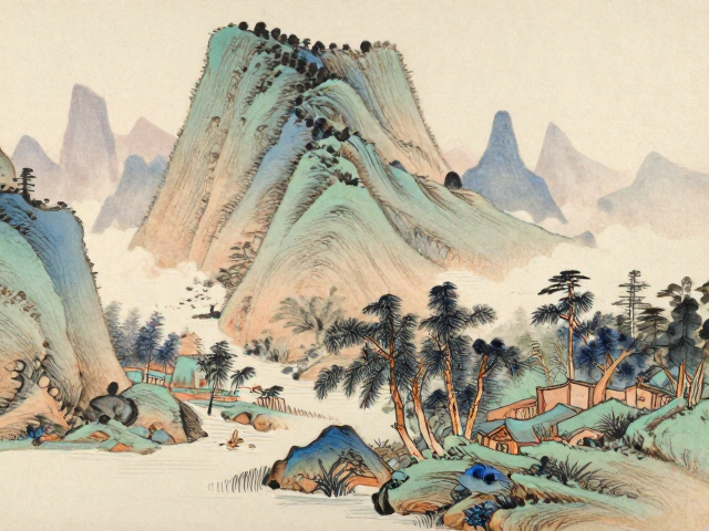 粉彩盖料山水风景绘制技法解析,传统工艺与艺术魅力全解