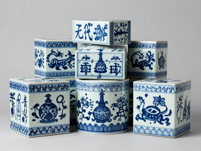 元代青花成熟期工艺,独立包装存放,重现青花绘制极致之美