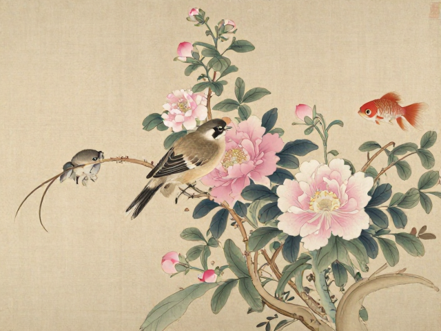 粉彩花鸟虫鱼的古朴厚重，传统工艺与艺术之美