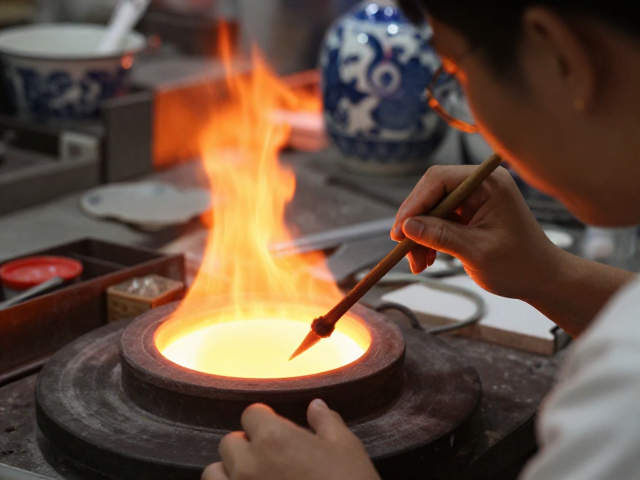 景德镇陶瓷大学揭秘青花绘制工艺,为何图案永不褪色?