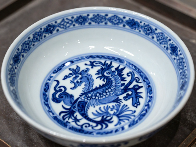 青花绘制工艺揭秘，天然矿物颜料绘就青白相间绝美意境