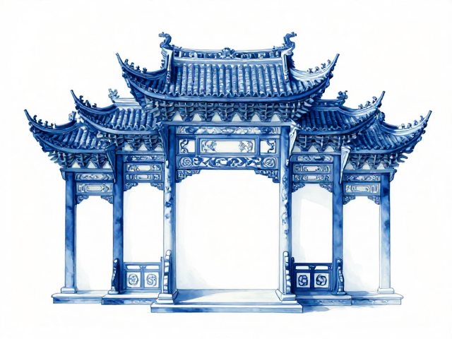青花博古纹建筑装饰瓷,绘制工艺解析与美学价值