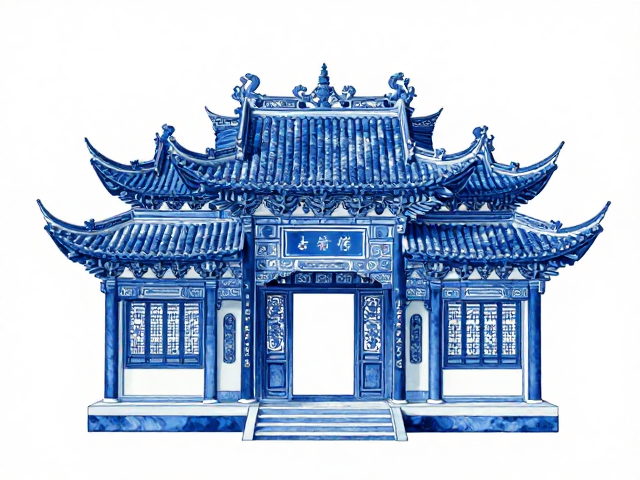 青花博古纹建筑装饰瓷,绘制工艺解析与美学价值