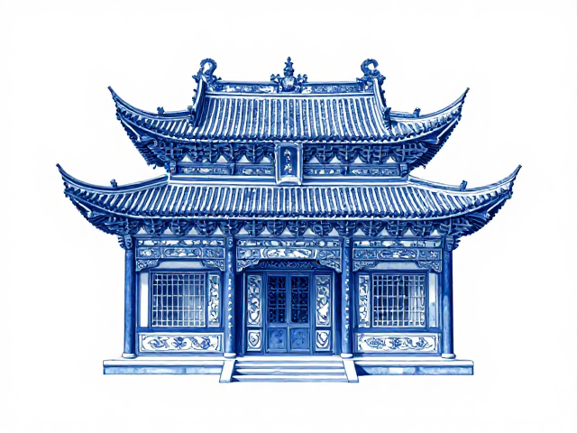 青花博古纹建筑装饰瓷,绘制工艺解析与美学价值