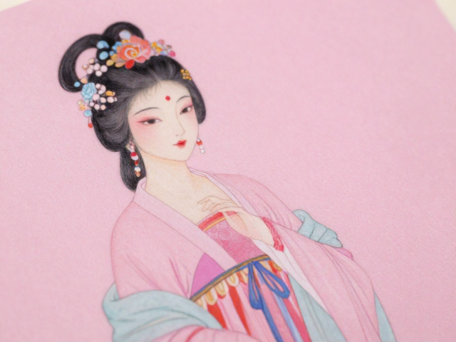 粉彩绘制工艺中的蛤粉妙用,细腻勾勒人物仕女神韵