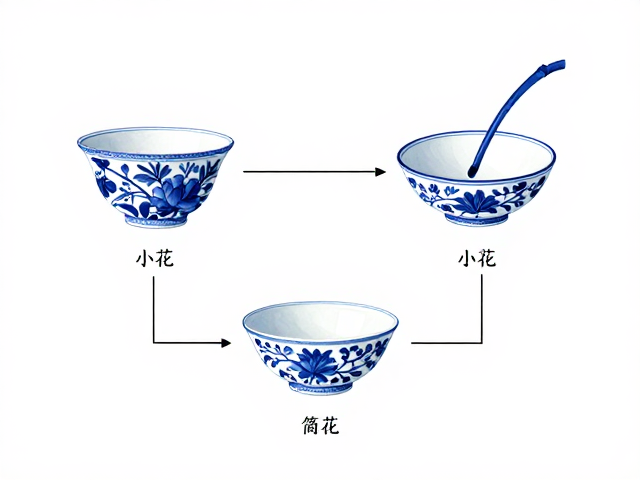 青花绘制工艺解析，清新淡雅风格与笔法线条控制技巧