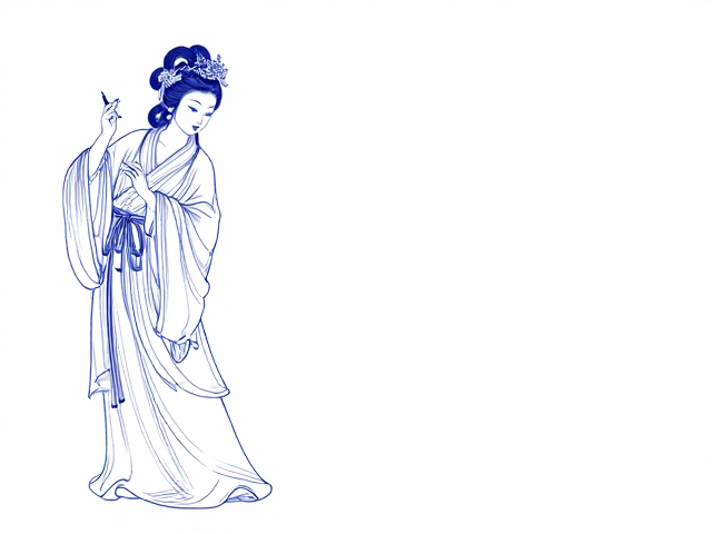 青花勾线技法解析，笔尖勾勒的人物故事与绘制工艺之美