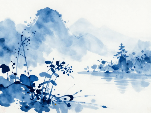 青花绘制工艺，书法绘画里的清新淡雅美学