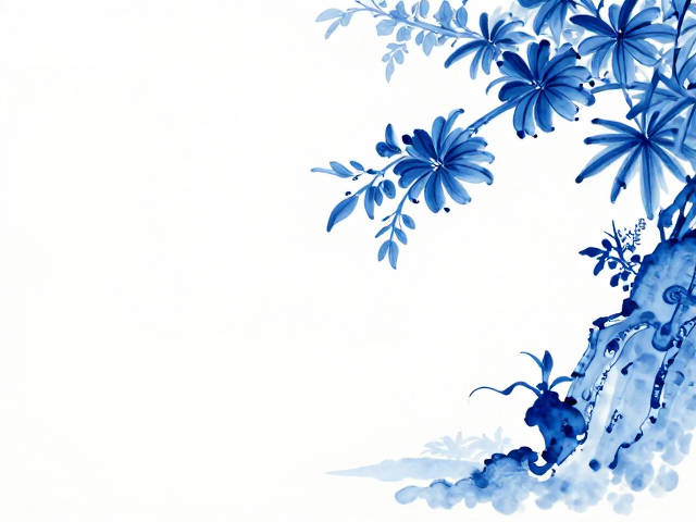 青花绘制工艺，书法绘画里的清新淡雅美学