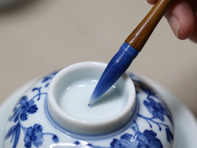 青花绘制工艺解析,料头处理与彩绘后施透明釉的关键步骤