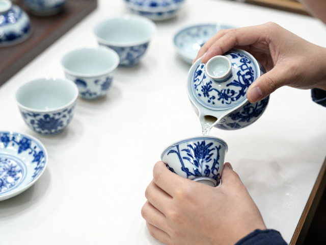 青花绘制工艺详解，茶具咖啡具料头挑选与鉴赏指南