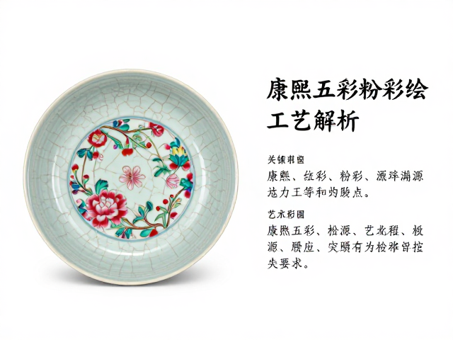 康熙五彩粉彩绘制工艺解析，开片纹理的艺术魅力与鉴定要点