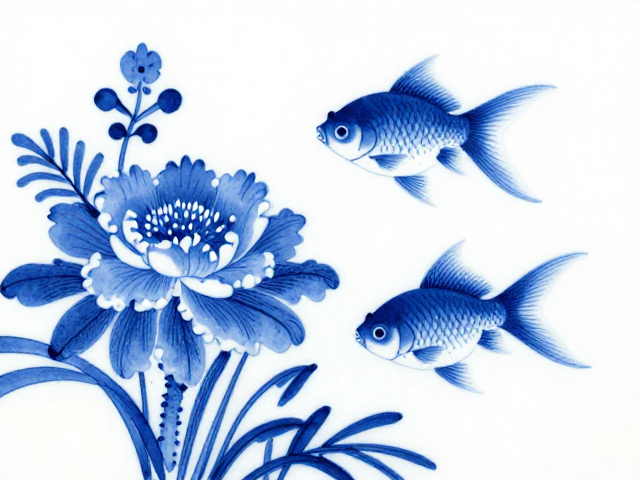 青花笔法线条控制，花鸟鱼虫绘制工艺详解