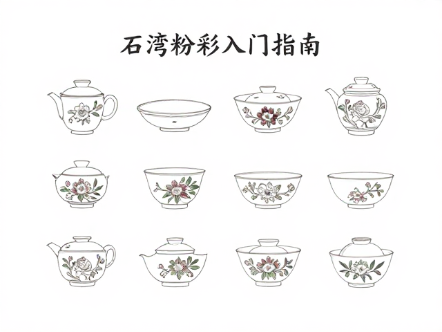 广东石湾粉彩绘制工艺,白描线稿练习入门指南