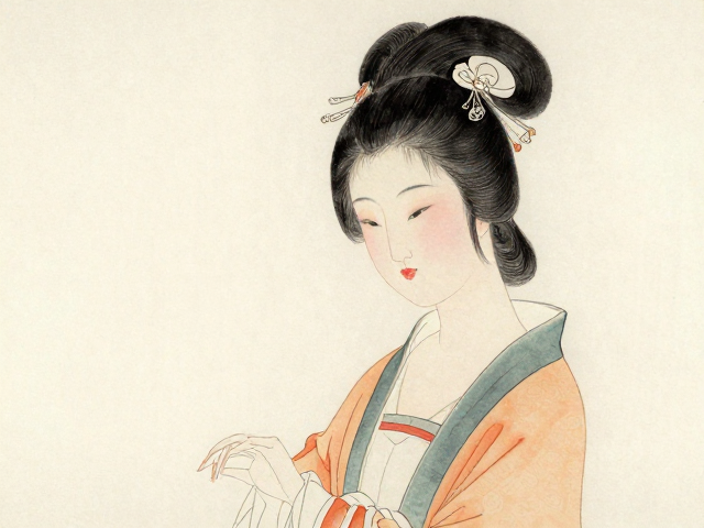 白描线稿怎么练?粉彩仕女绘制技法详解,新手必看