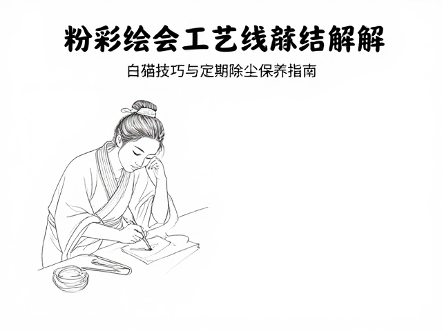 粉彩绘制工艺详解，白描线稿练习技巧与定期除尘保养指南