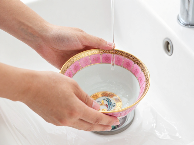粉彩金碧辉煌瓷器怎么轻柔手洗？专家级清洗保养指南