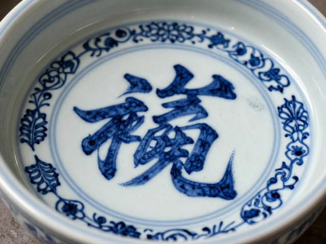 青花绘制工艺解析，古朴厚重中的书法绘画之美