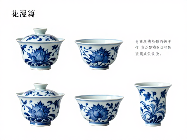 青花绘制工艺解析,染法赋能茶具咖啡具美学