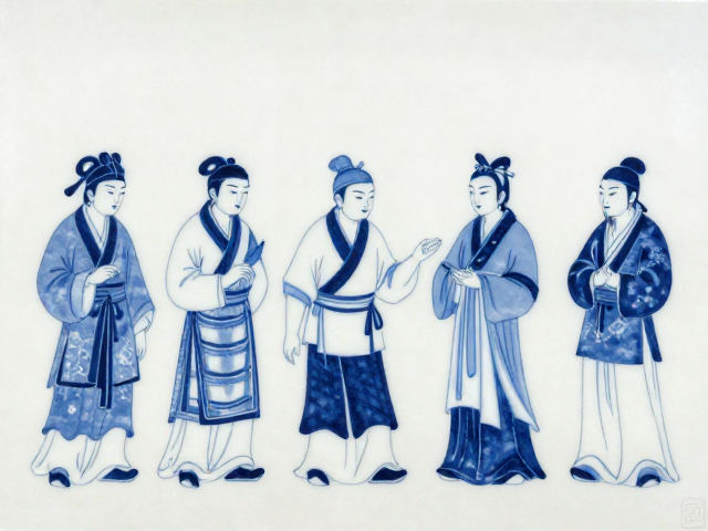 陕西铜川青花绘制工艺，一笔勾勒千年人物故事