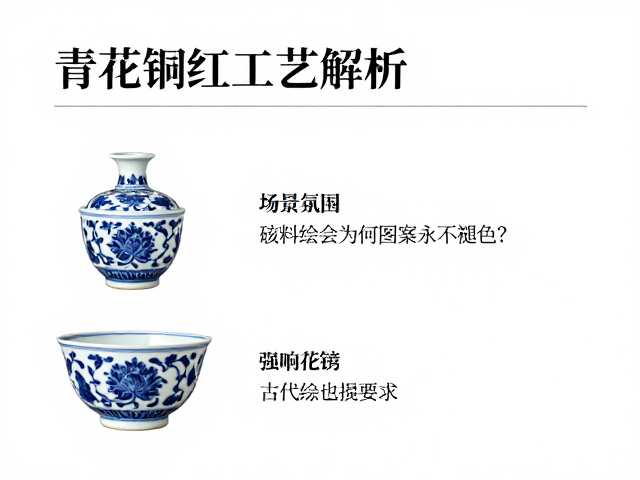 青花铜红工艺解析,钴料绘制为何图案永不褪色?