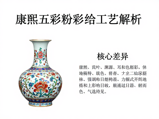 康熙五彩粉彩绘制工艺解析，高颜值艺术摆件选购指南
