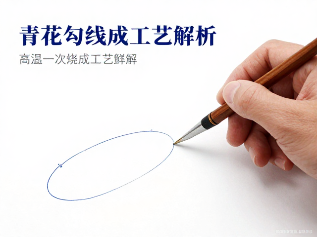 青花勾线技法解析，高温一次烧成工艺详解