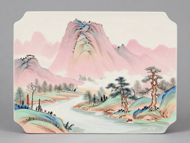 粉彩山水退火工艺详解,传统技法与避裂技巧