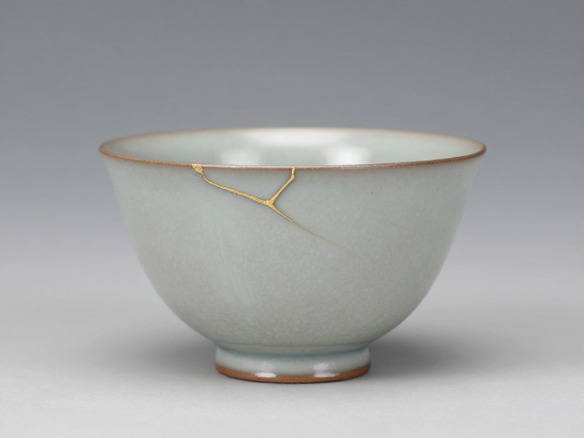 金缮茶具窑变绝美，高温消毒需谨慎，呵护天然釉色
