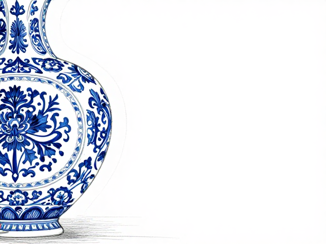 青花绘制工艺揭秘,素描造型基础与五彩斑斓的艺术融合