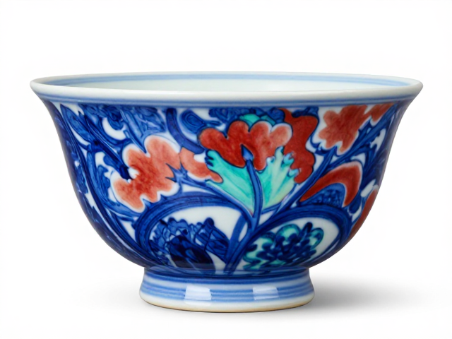 青花绘制工艺揭秘，彩绘后施透明釉，呈现五彩斑斓绝美效果