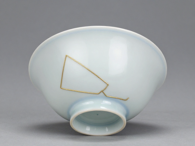 金缮工艺修复粉彩青花淡雅瓷器，重塑残缺之美
